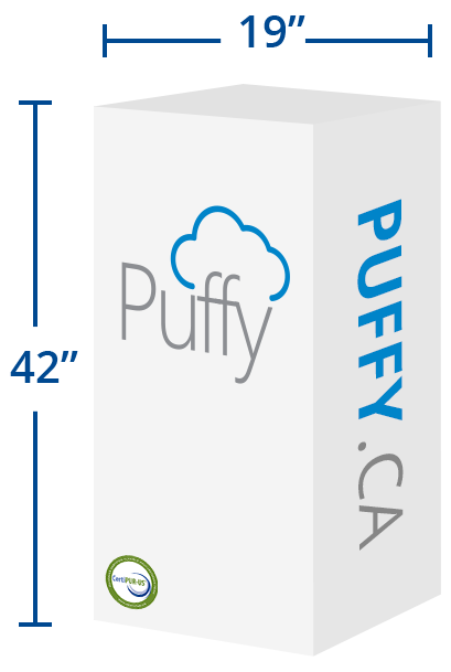Puffy mattress top in a box